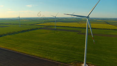 风发电机绿色字段生产生态可再生电
